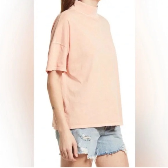 Free People Light Coral Short Sleeve Top - Picture 5 of 12
